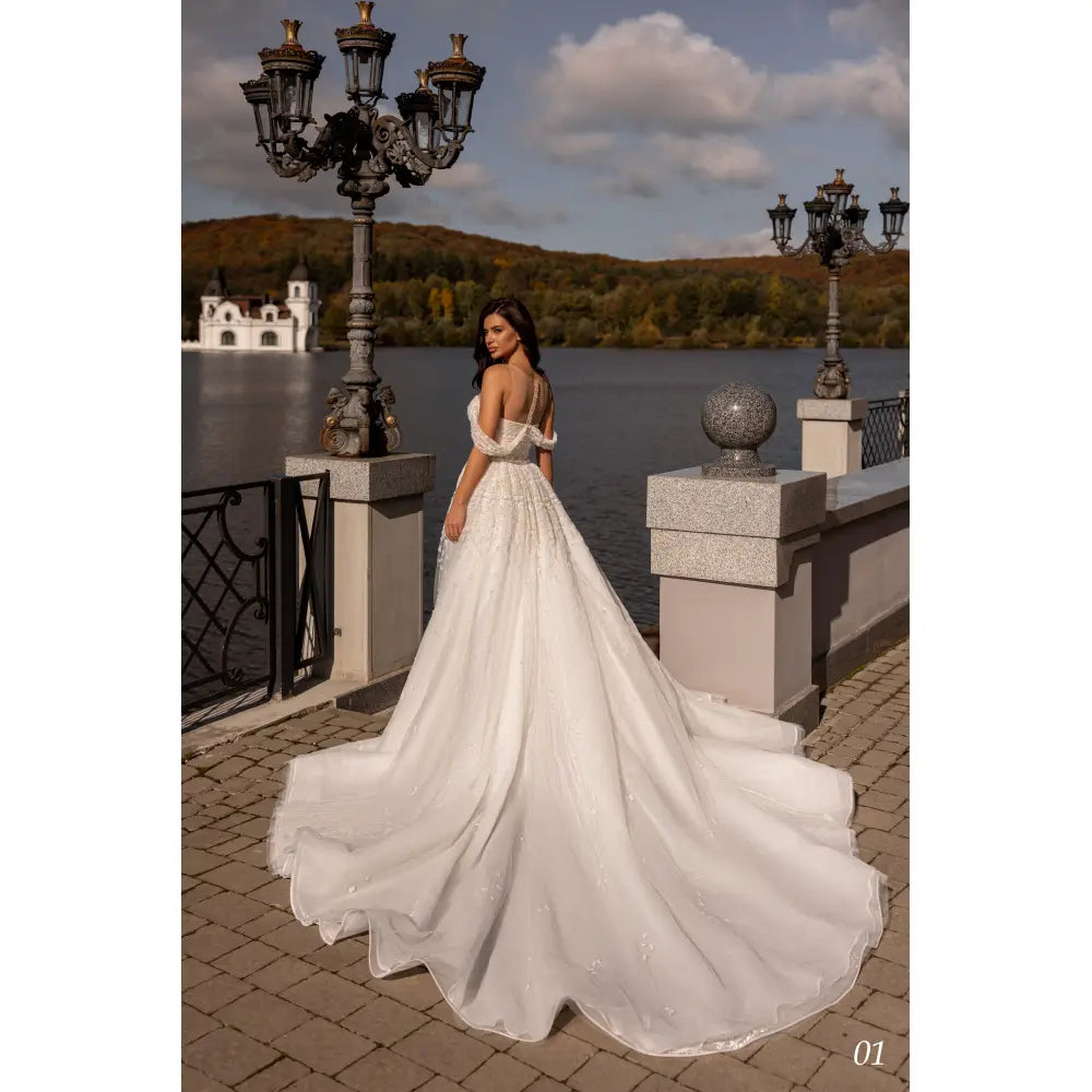 Rochie mireasa 2 in 1 sirena cu fusta detasabila 23-01 - Simone Boutique rochii de mireasa Sibiu