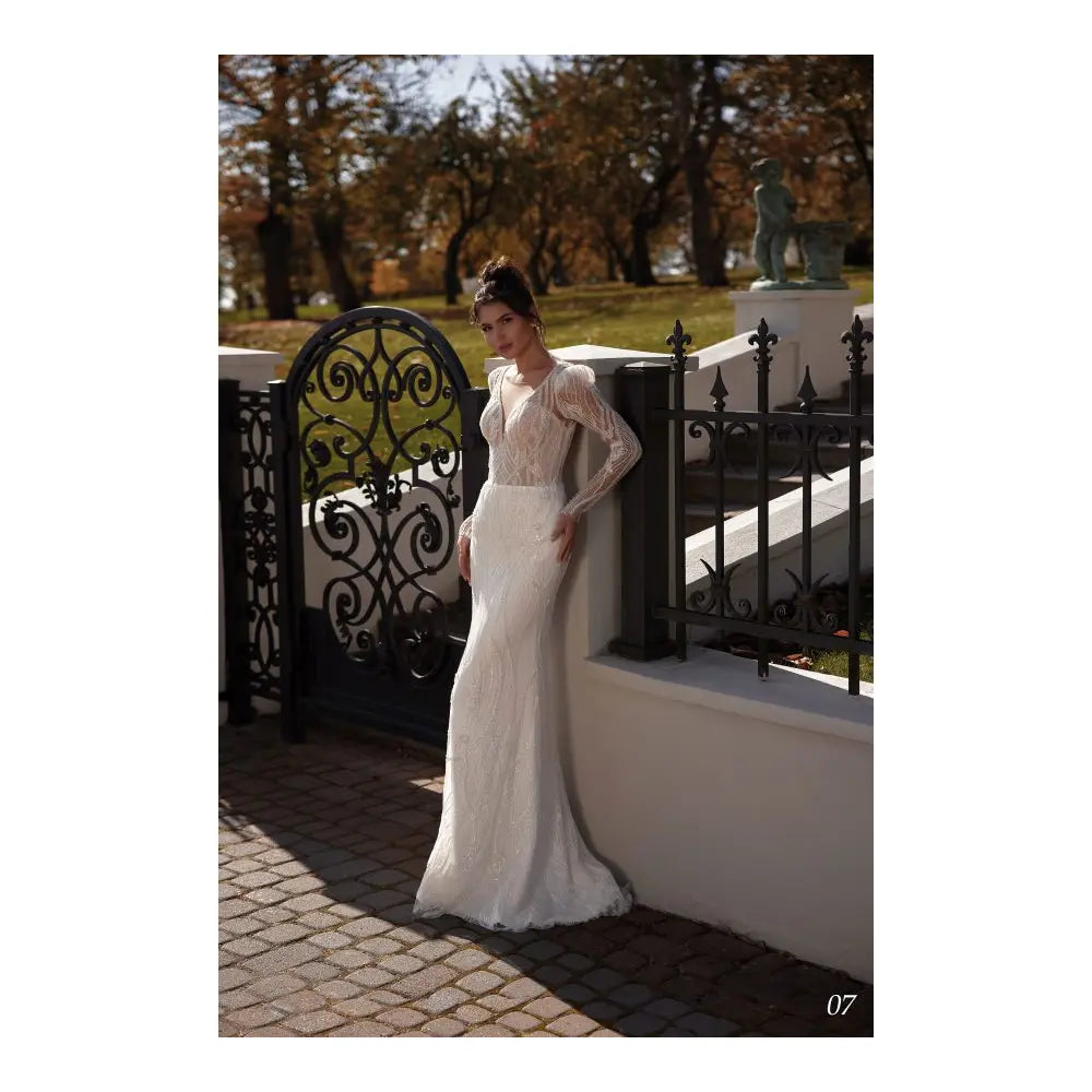 Rochie mireasa 2 in 1 sirena cu fusta detasabila 23-07 - Simone Boutique rochii de mireasa Sibiu