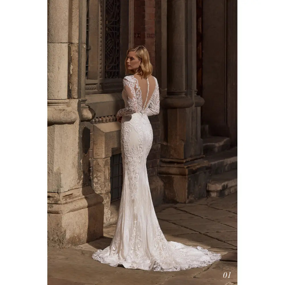 Rochie mireasa 2 in 1 sirena cu fusta detasabila 24-01 - Simone Boutique rochii de mireasa Sibiu