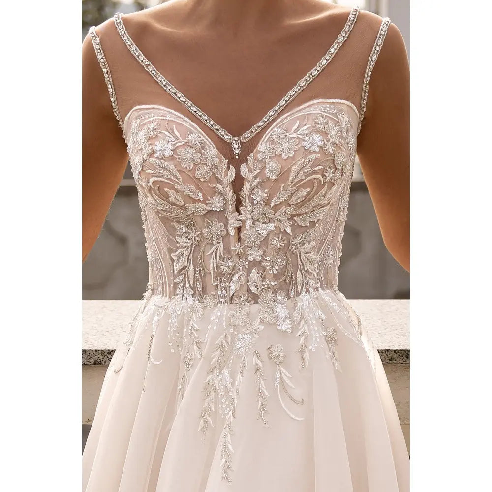 Rochie mireasa A-line cu anchior 23-40 - Simone Boutique rochii de mireasa Sibiu