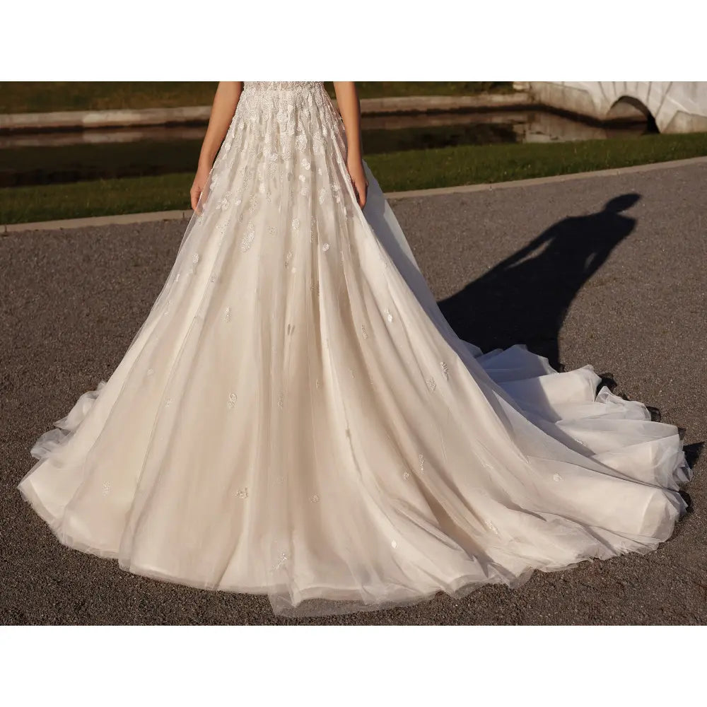 Rochie mireasa A-line cu decolteu patrat 23-18 - Simone Boutique rochii de mireasa Sibiu