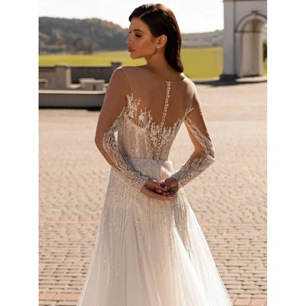 Rochie mireasa cu decolteu inimioara 23-08 - Simone Boutique rochii de mireasa Sibiu