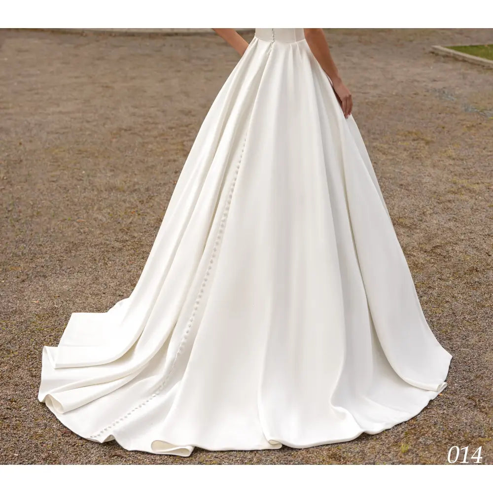 Rochie mireasa de tafta 23-14 - Simone Boutique rochii de mireasa Sibiu