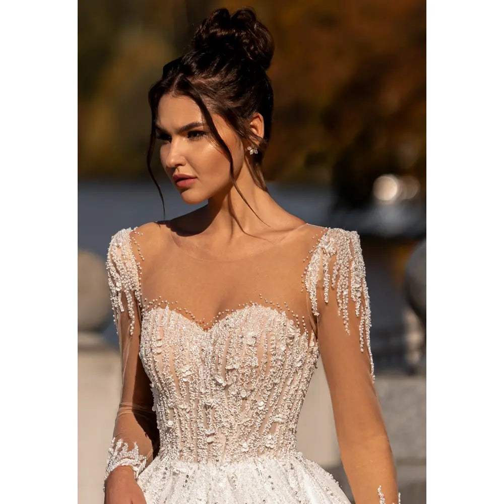 Rochie mireasa printesa cu decolteu inimioara 23-33 - Simone Boutique rochii de mireasa Sibiu