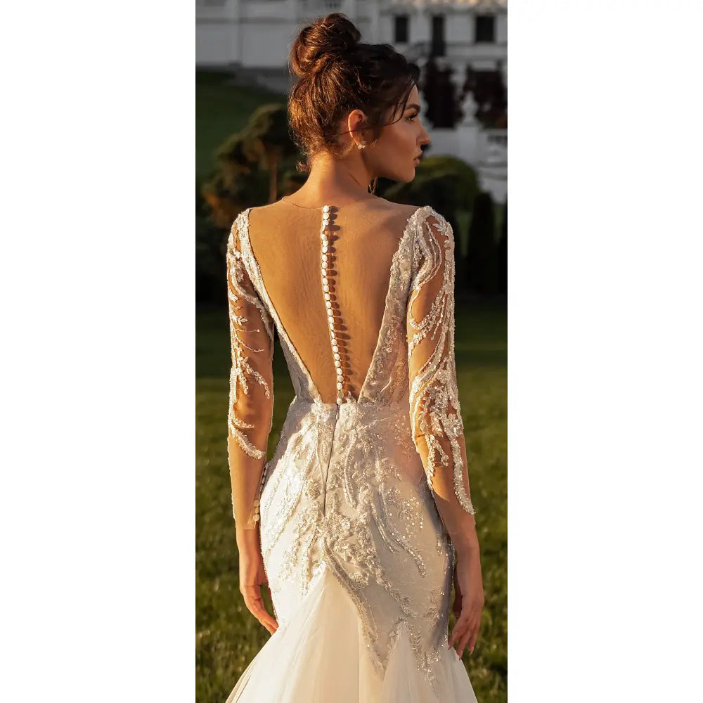 Rochie mireasa sirena cu anchior 23-35 - Simone Boutique rochii de mireasa Sibiu