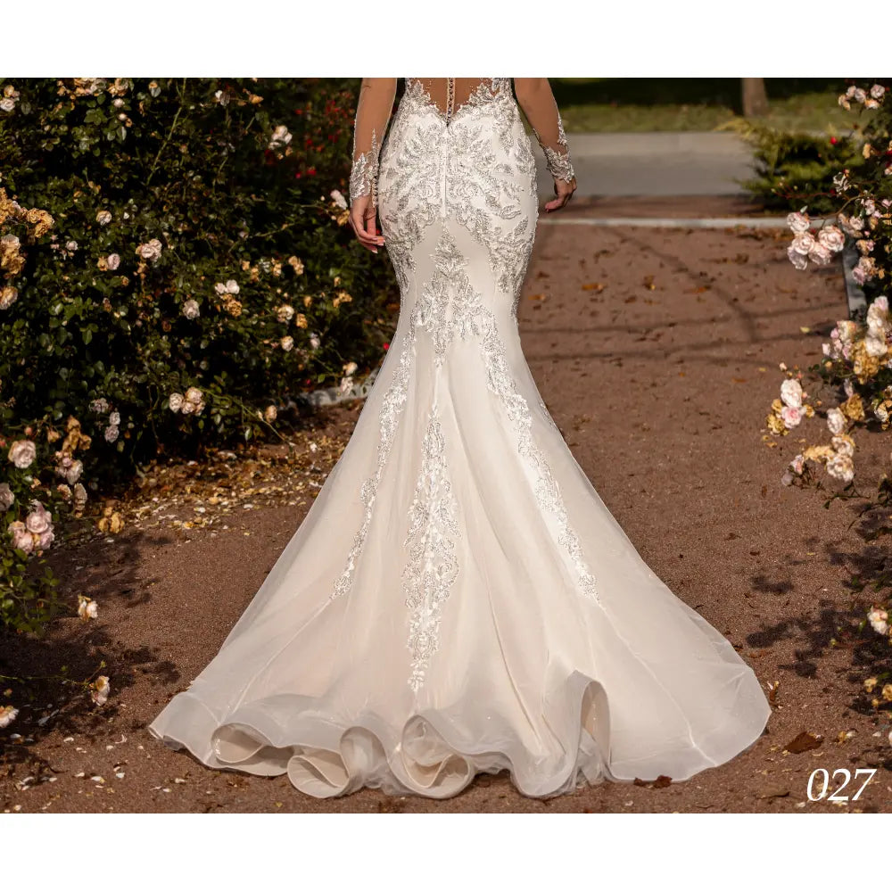 Rochie mireasa sirena cu maneca lunga 23-27 - Simone Boutique rochii de mireasa Sibiu