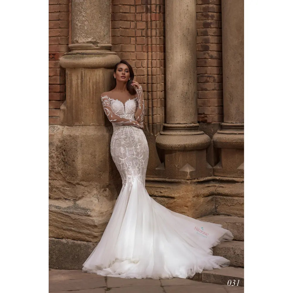 Rochie mireasa sirena cu maneci lungi 24-31 - Simone Boutique rochii de mireasa Sibiu