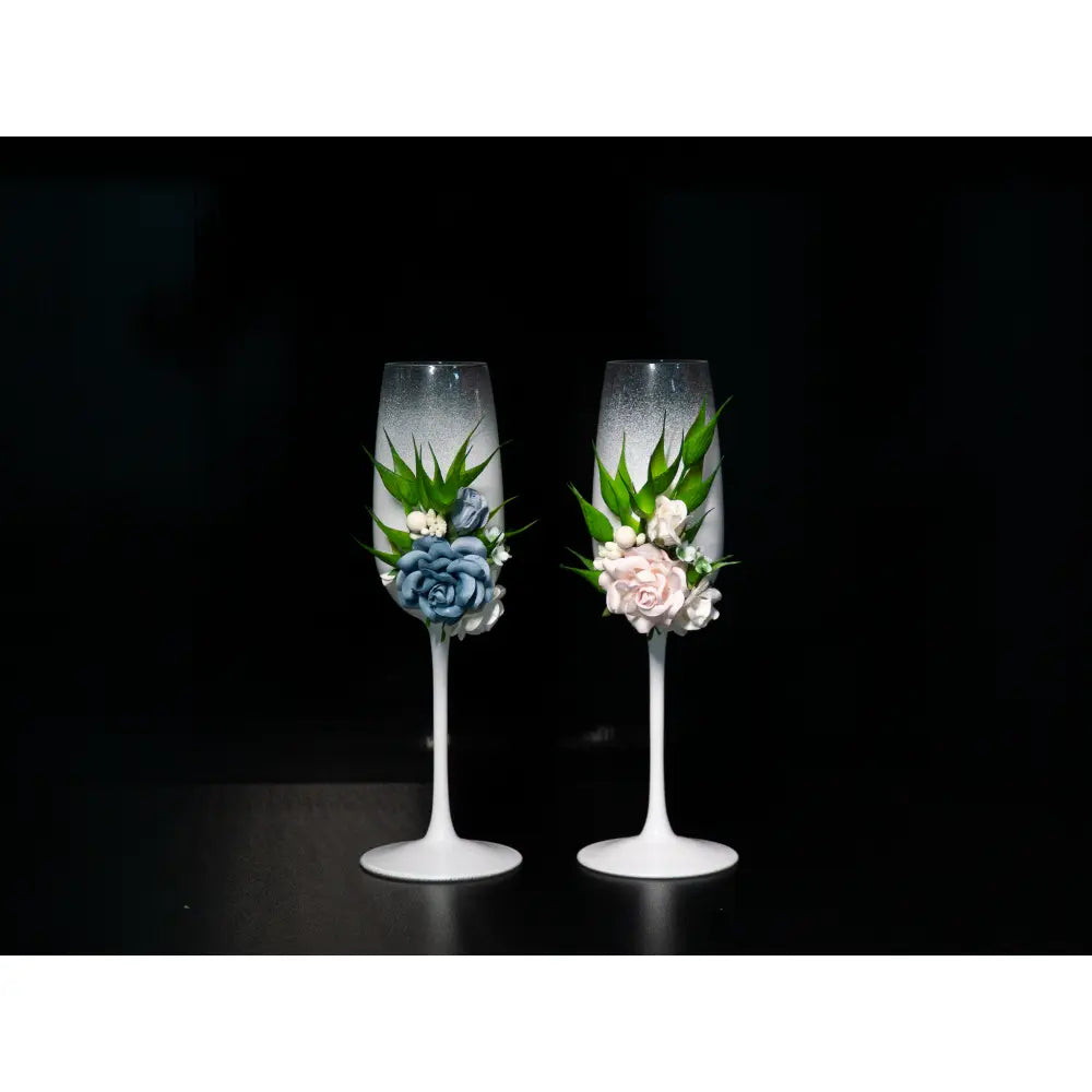 Set pahare sampanie miri P26 - Simone Boutique rochii de mireasa Sibiu