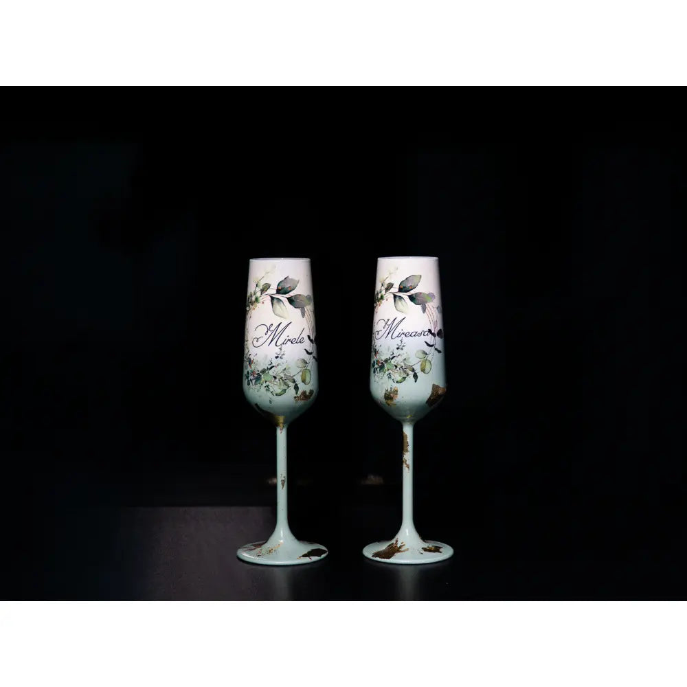 Set pahare sampanie miri P32 - Simone Boutique rochii de mireasa Sibiu