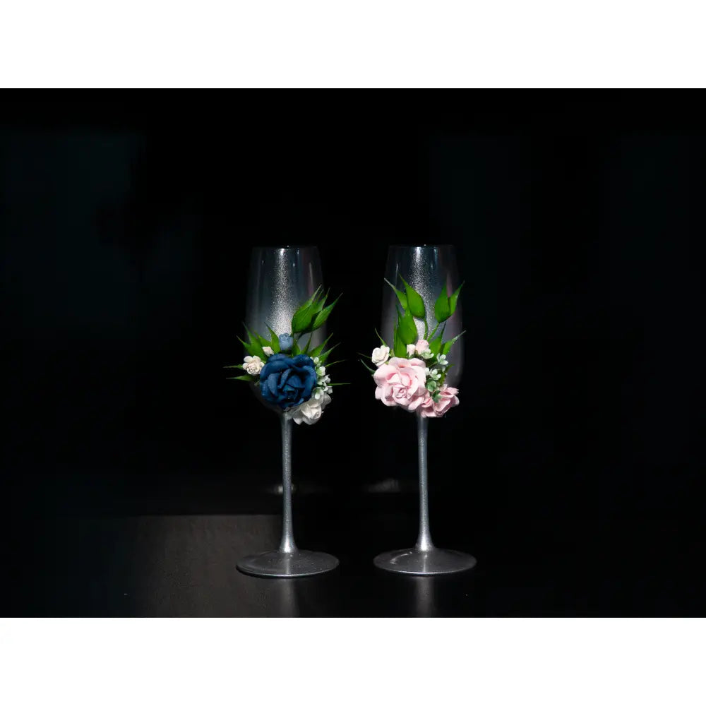 Set sampanie cu pahare nasi P28 - Simone Boutique rochii de mireasa Sibiu