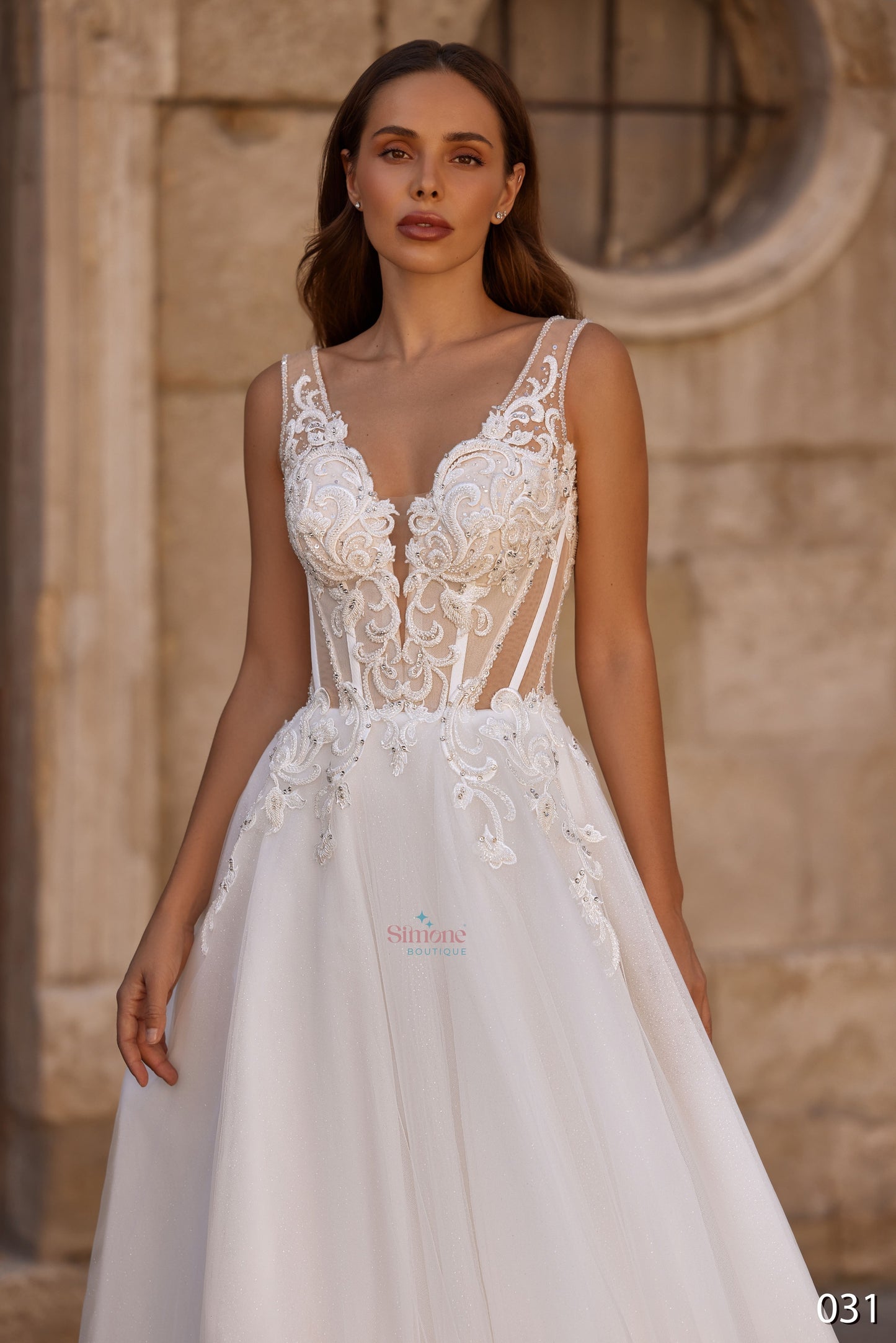 Rochie mireasa A-line fara maneci 26-31