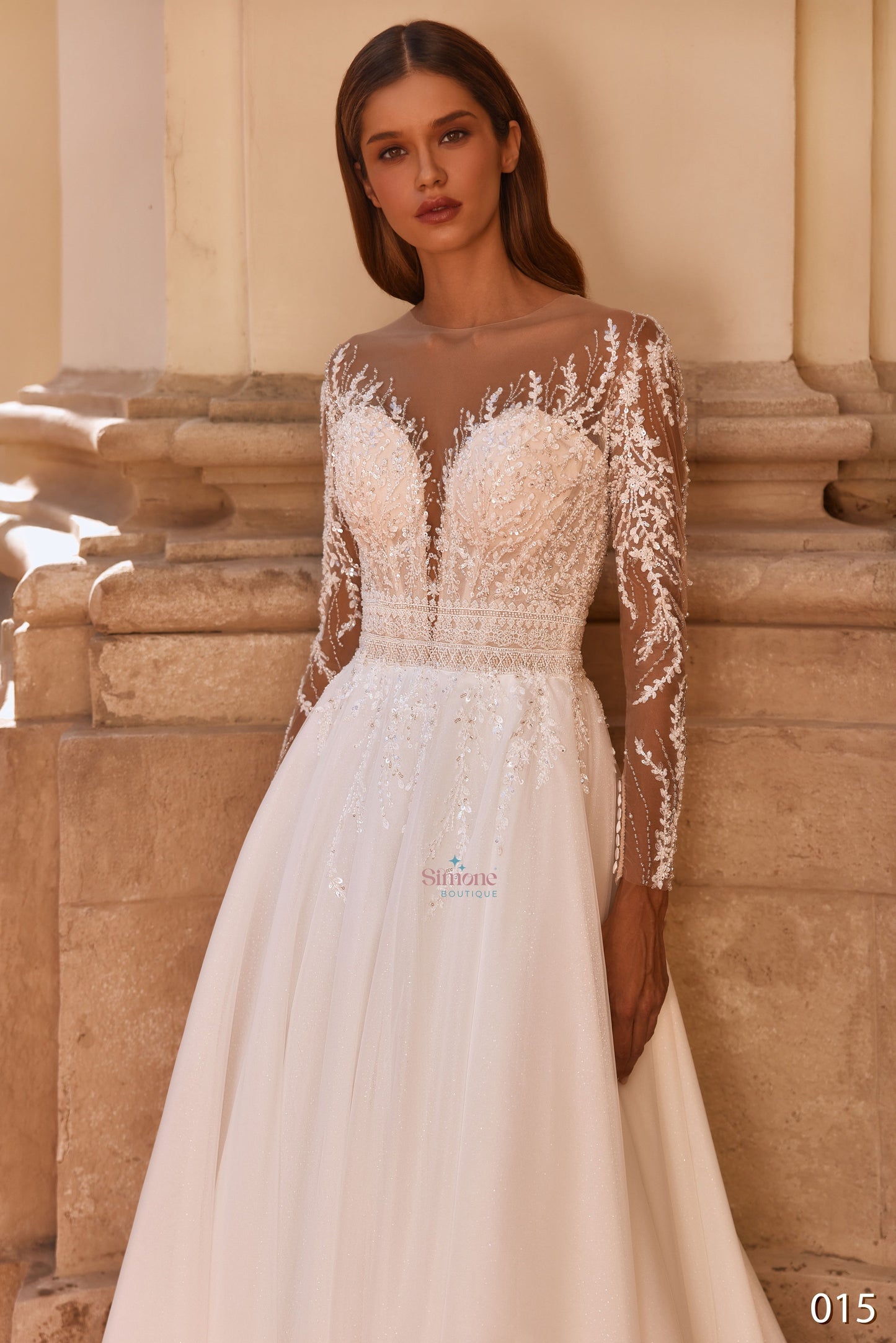 Rochie mireasa A-line cu decolteu inimioara 26-15