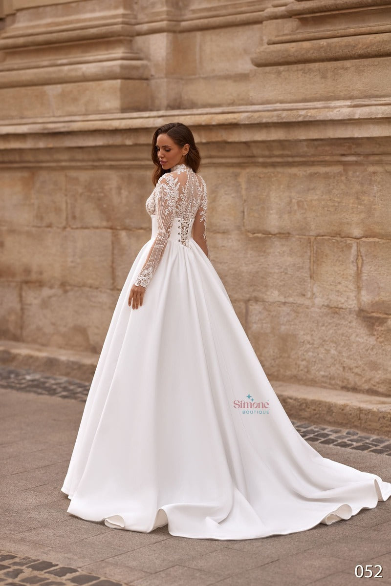 Rochie mireasa printesa din tafta 26-52