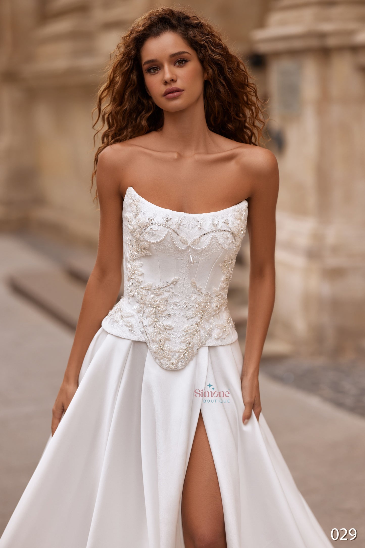 Rochie mireasa A-line din tafta 26-29