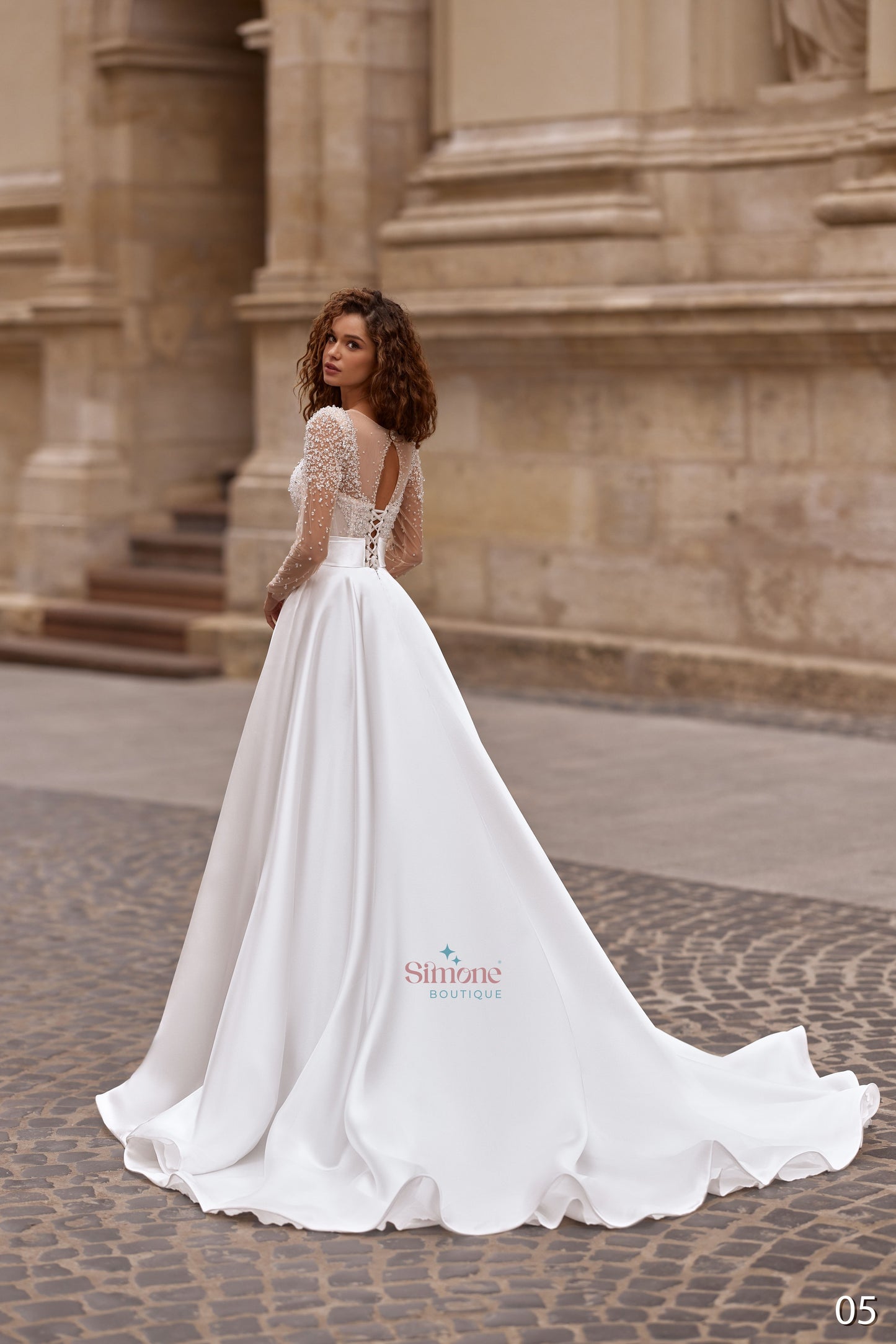 Rochie mireasa A-line cu fusta tafta 26-05